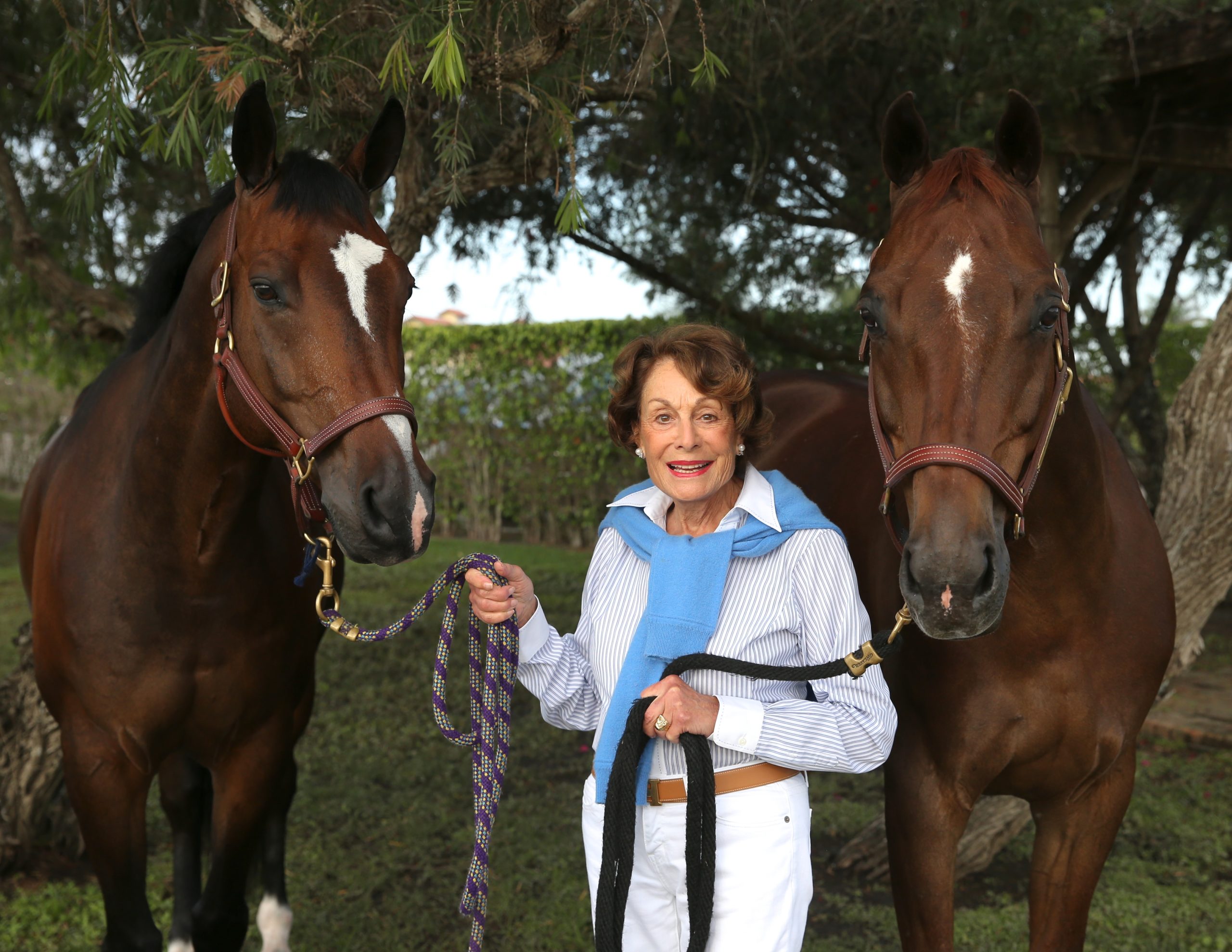 Lesley with her two dogs